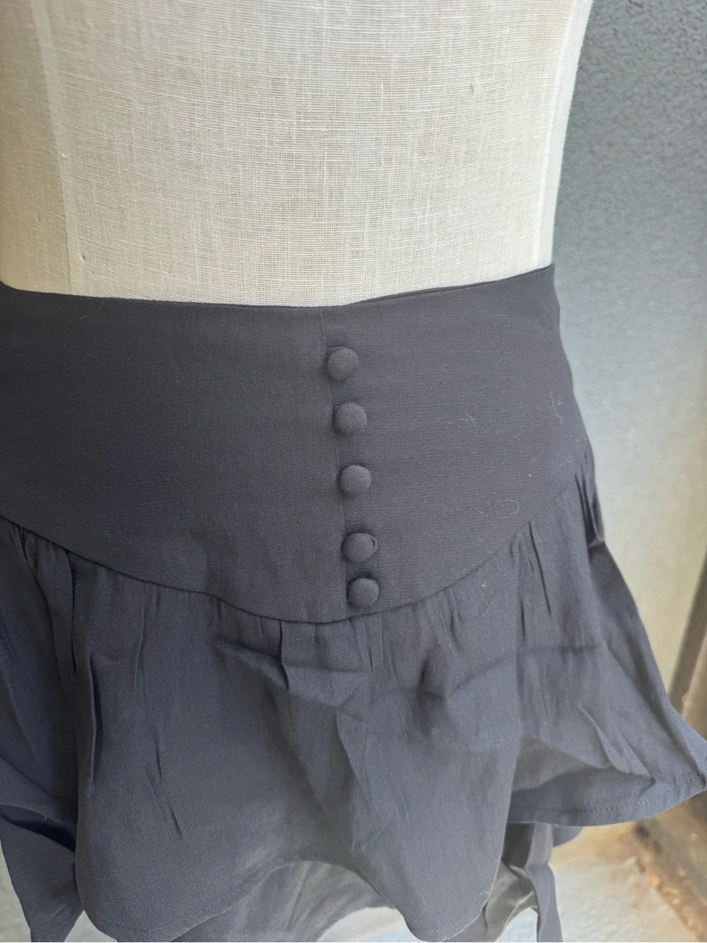 Cotton Candy Black Ruffled Mini Skirt Size M